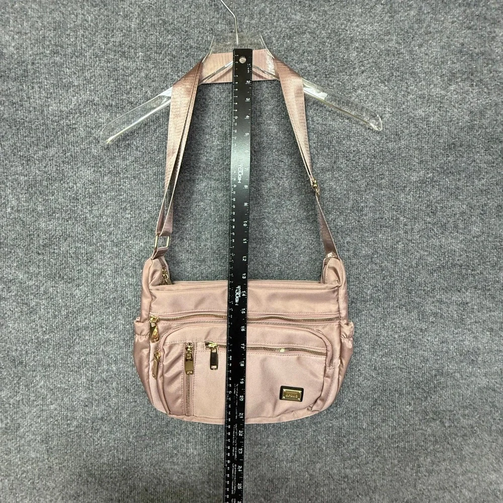 NPBAG Crossbody Bag Womens Medium Mauve Multi-Pocket Travel Shoulder NWOT